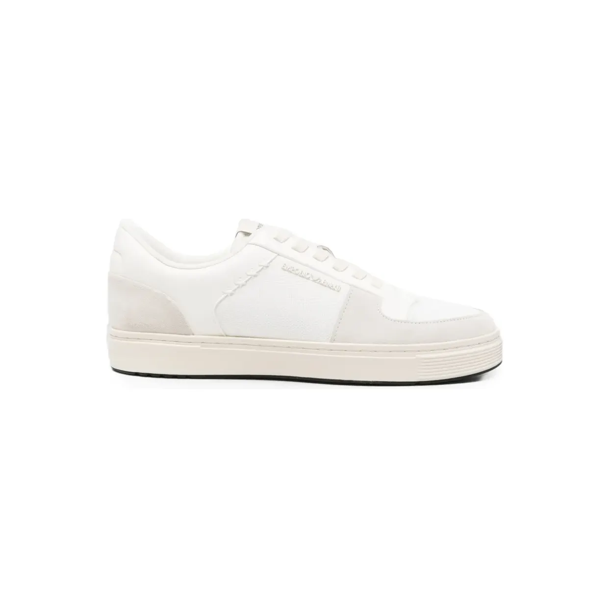 Emporio Armani Sneakers met ronde neus en vlakken – Beige (EM005293AF24321)