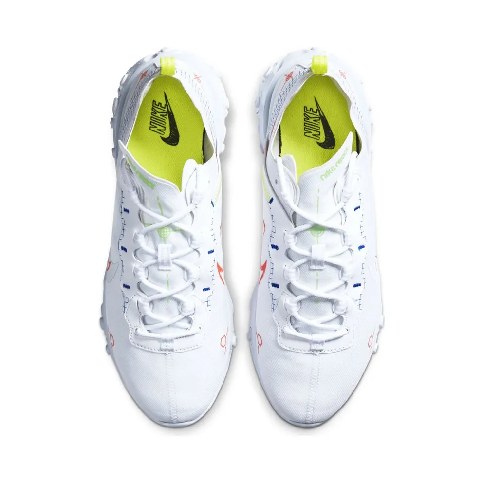 Nike React Element 55 “White / Racer Blue / Green Strike / Laser Crimson” (CU3009-101)