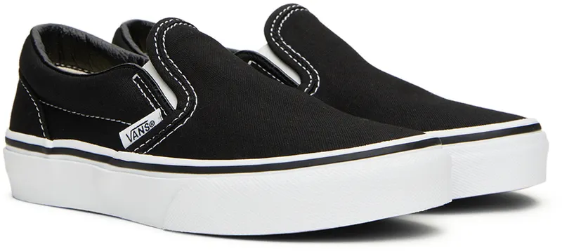 Vans Kids Black Classic Slip-On Little Kids (VN000ZBU6BT1)