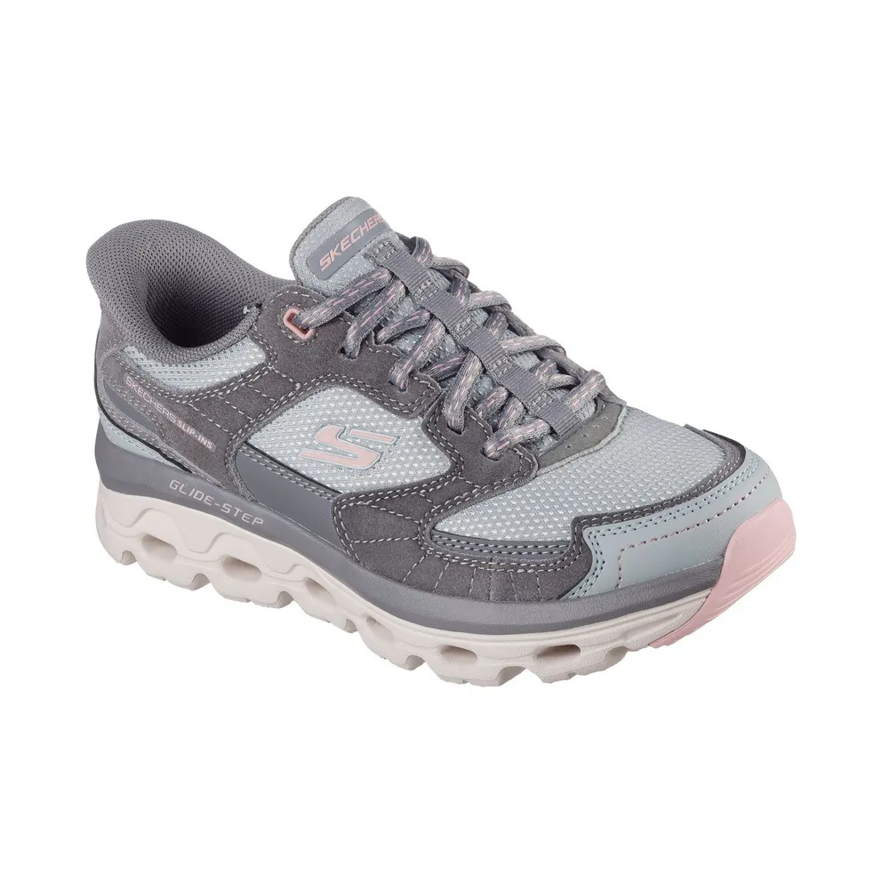 Skechers Slip-Ins: Glide-Step Sole – Paradise Valley – Grey / Pink – “Grey” (180268 GYPK)