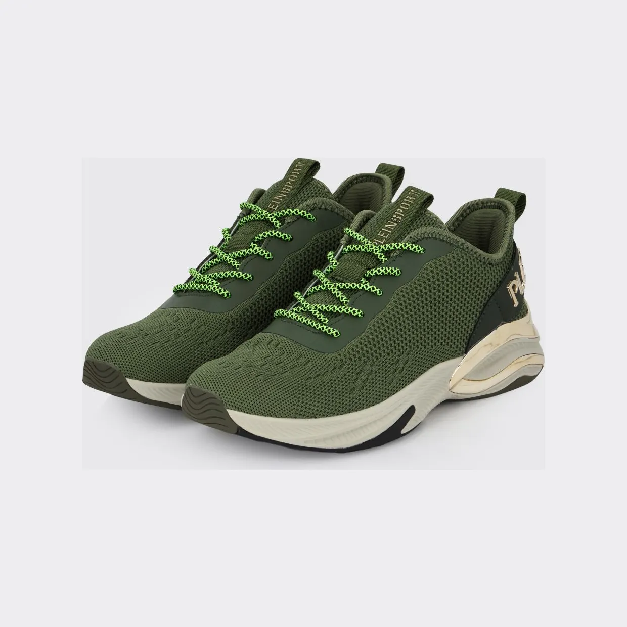Plein Sport Crochet Knit Sneakers Gold (SAESUSC0747STE003N6593)
