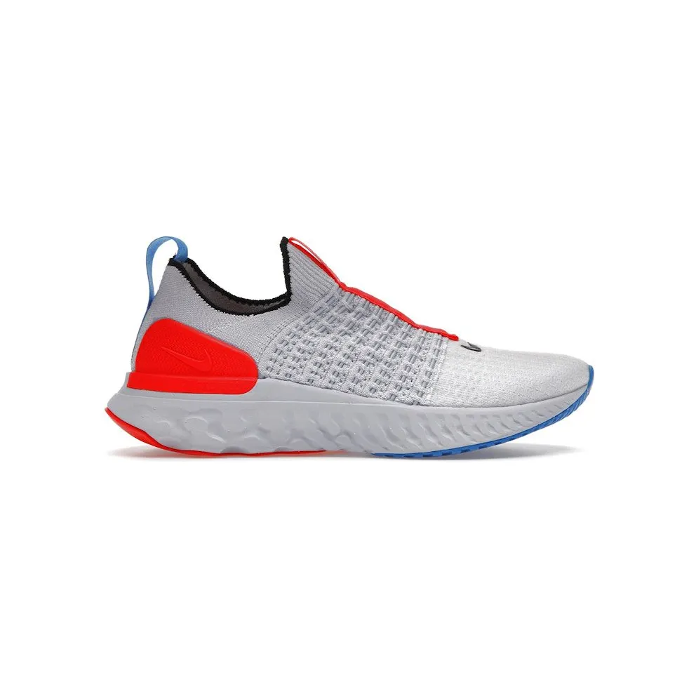 Nike React Phantom Run Flyknit 2 Football Grey Bright Crimson (DV2179-001)