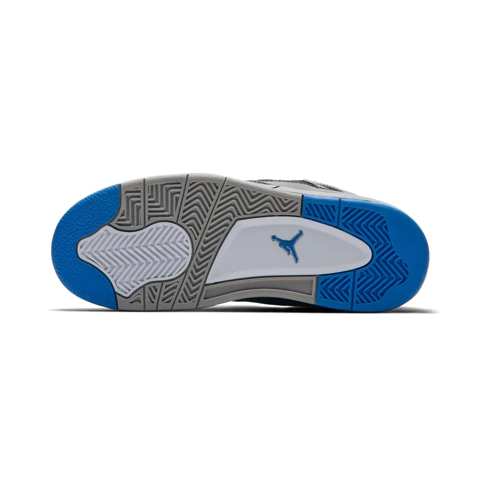 Jordan 4 Retro Motorsports Alternate (PS) Black/Game Royal-Matte Silver-White (308499-006)