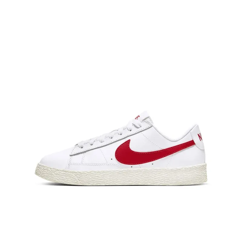 Nike  Blazer Low White University Red (GS) White/Sail/Gum Light Brown (CZ7106-100)