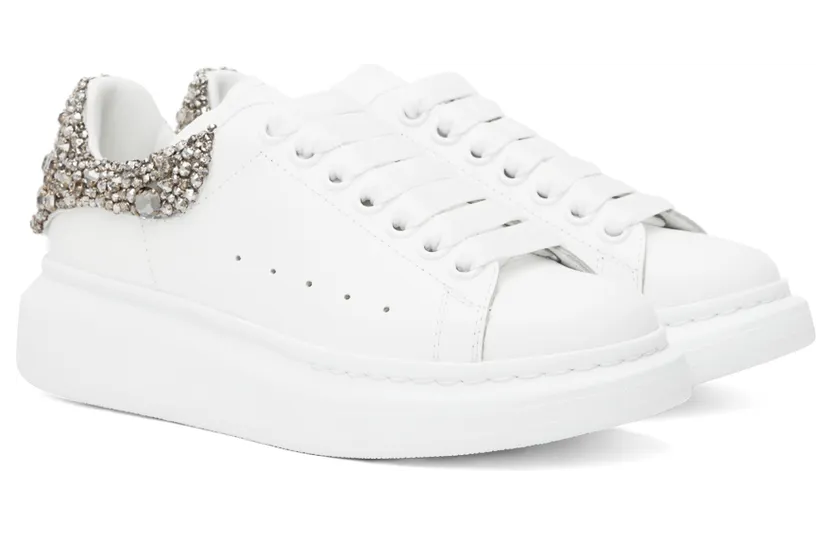 Alexander McQueen White & Silver Oversized Sneakers (687331WIB9X) (4)