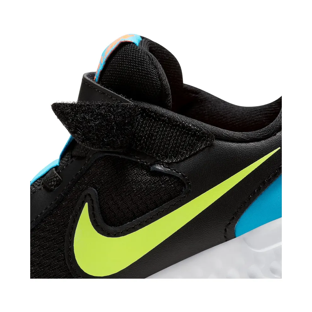 Nike Revolution 5 Lemon Venom (PS) Black/Laser Blue/Hyper Crimson (BQ5672-076)