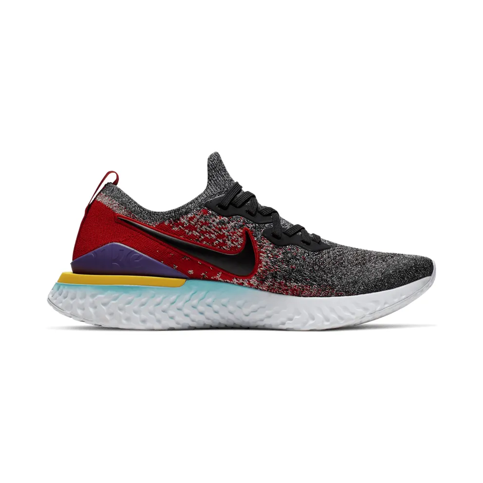 Nike Epic React Flyknit 2 Black Hyper Jade University Red Black/Black-Hyper Jade-University Red-Hyper Grape-Amarillo (BQ8928-007)