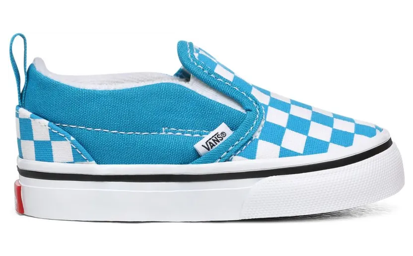 VANS Checkerboard Slip-on V Schoenen Voor Peuters (Blauw)