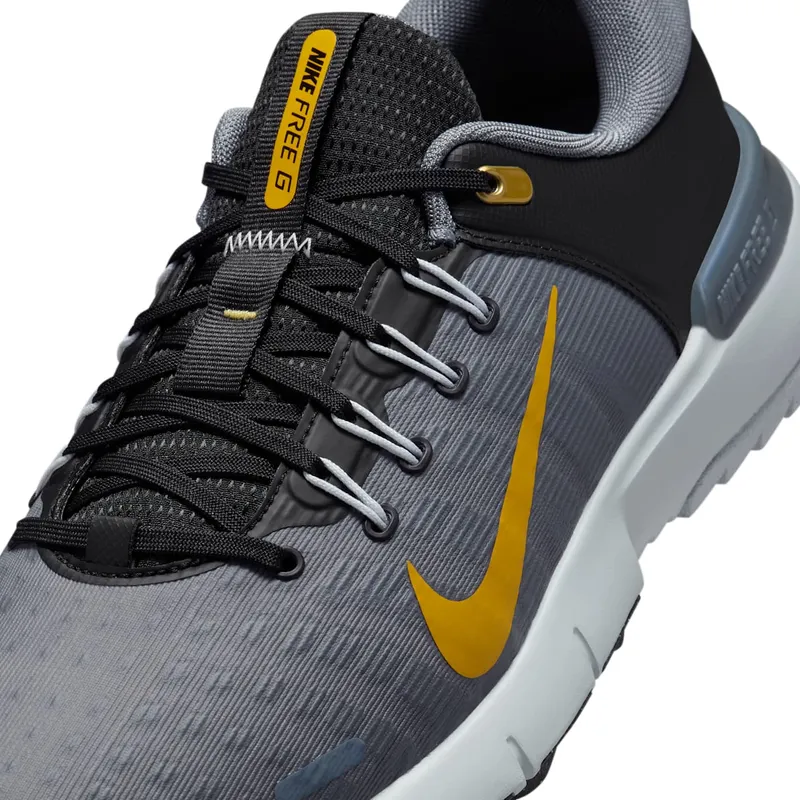 Nike Free Golf Next Nature “Black Cool Grey Pure Platinum Infinite Gold” (FN0332-003)