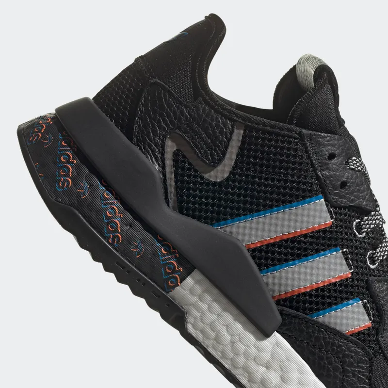 Adidas Nite Jogger Core Black / Silver Metallic / Bright Blue (H01718)