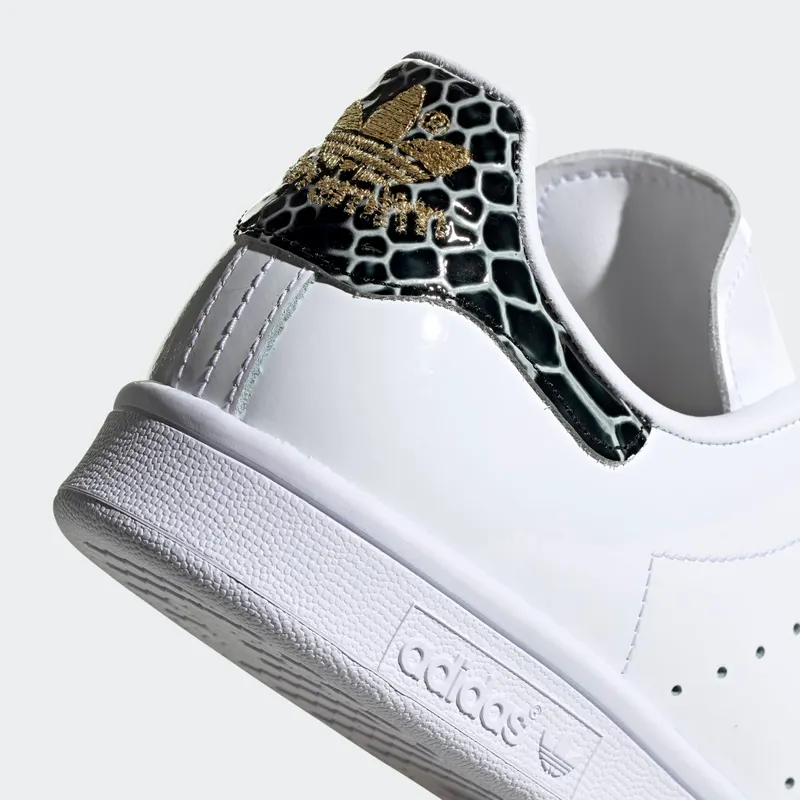 adidas Stan Smith Shiny Snakeskin (W) Cloud White/Core Black/Gold Metallic (FV3422)