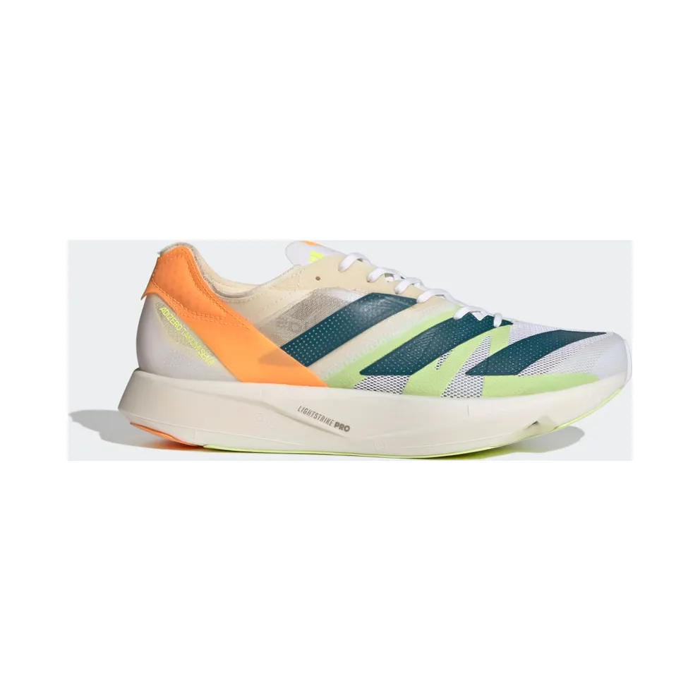adidas Adizero Takumi Sen 8 Laufschuh Cloud White / Real Teal / Flash Orange (GX8148)