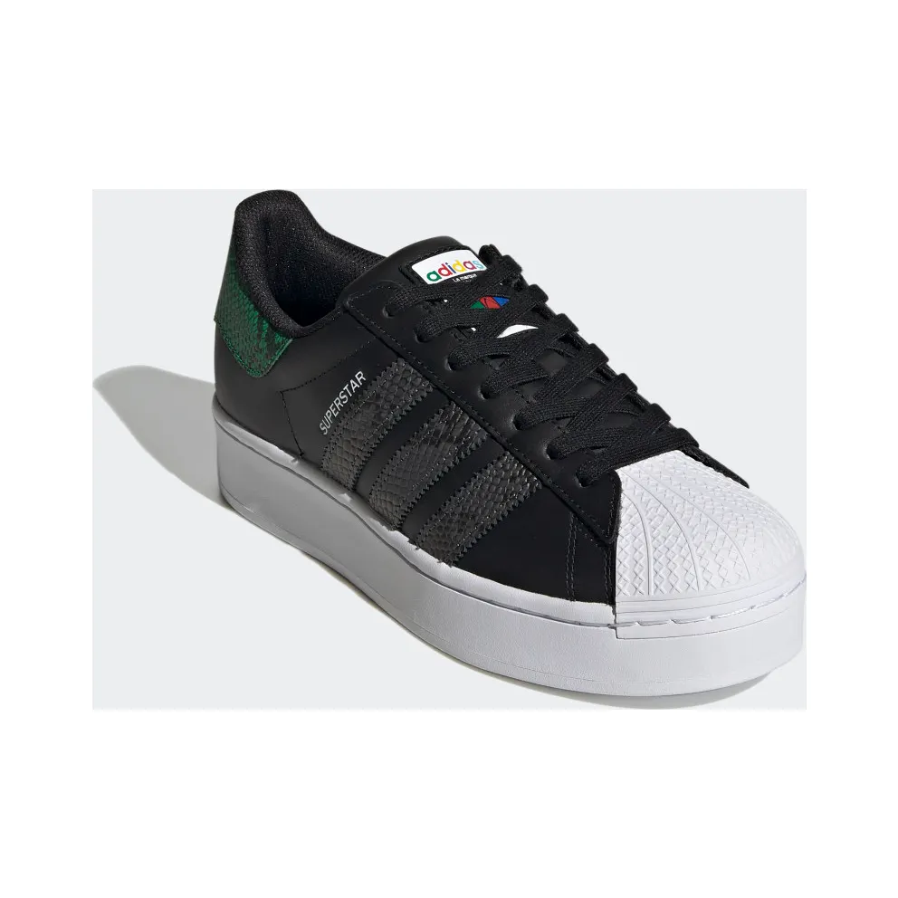 adidas Superstar Bold Core Black / Grey Six / Green (FW3697)
