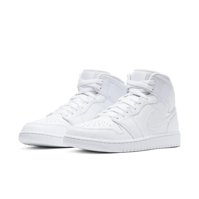 Air Jordan 1 Mid Triple White 2.0 (2020) (554724-130)