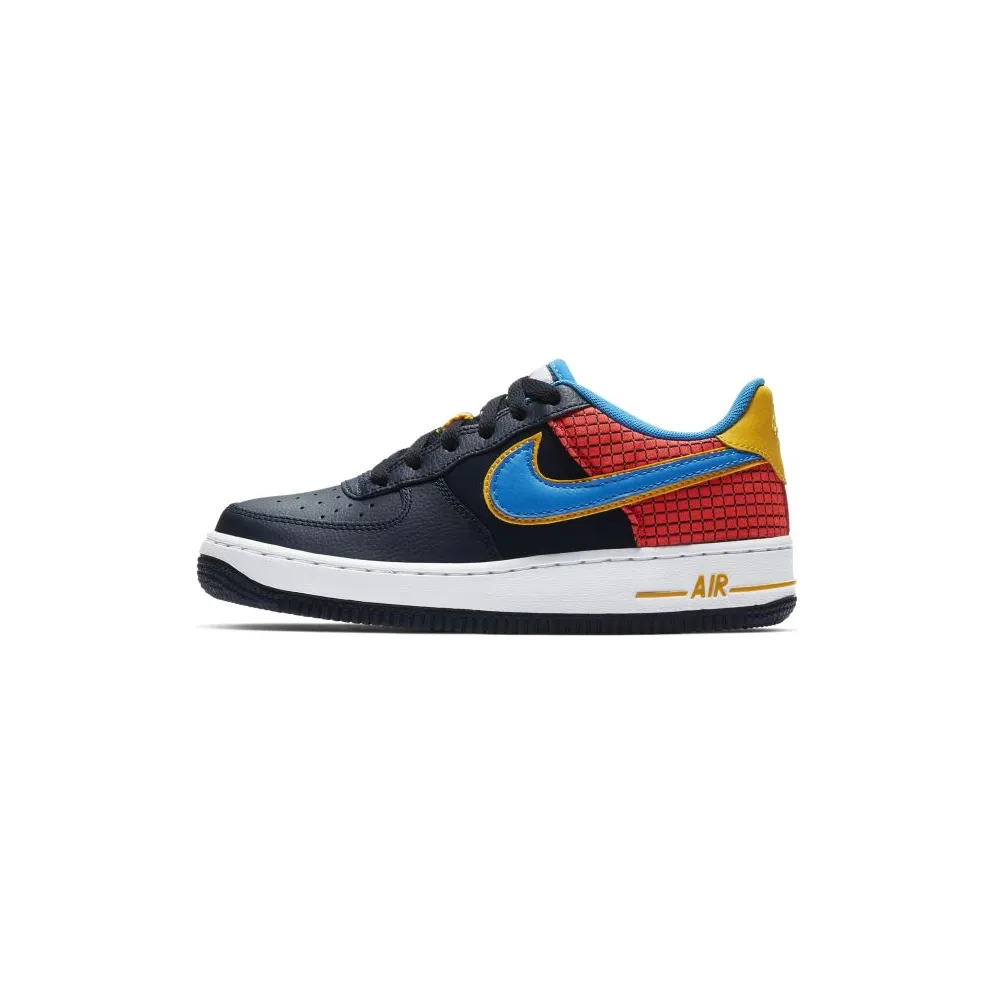 Nike Air Force 1 Now Obsidian Photo Blue (GS) Obsidian/Bright Crimson-Amarillo-Photo Blue (AV0748-400)