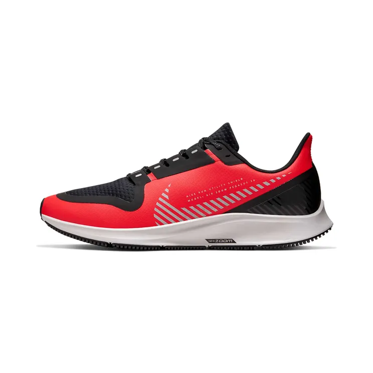Nike Air Zoom Pegasus 36 Shield “Habanero Red / Black / Atmosphere Grey / Silver” (AQ8005-600)