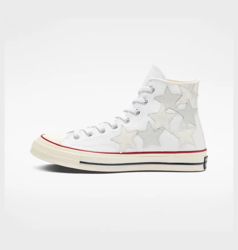 Converse Chuck 70 Star Patchwork Witte Suède Multistars