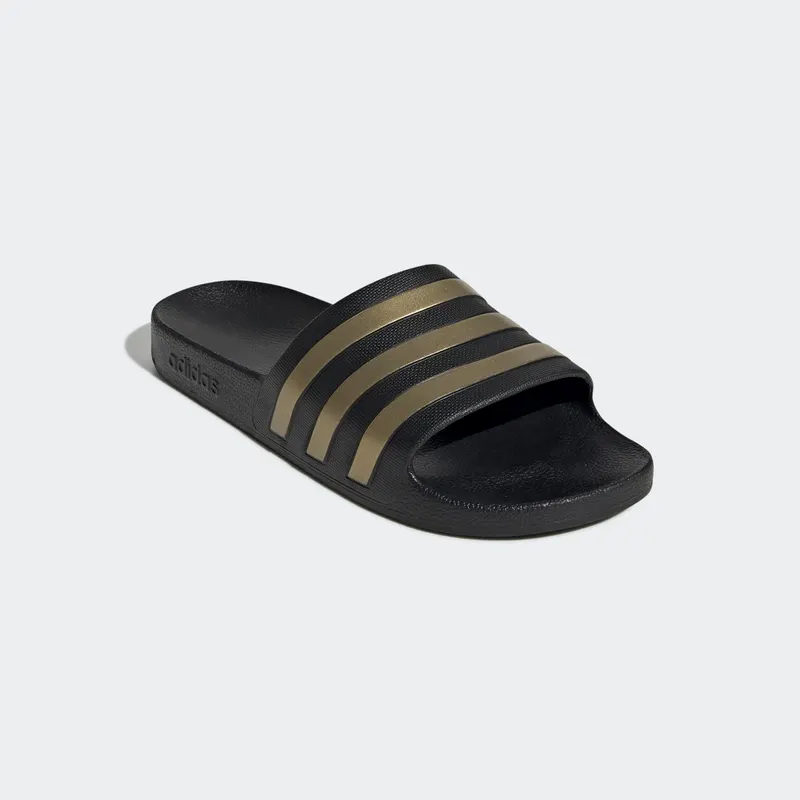 Adidas Adilette Aqua Slides Core Black / Gold Metallic / Core Black (EG1758)