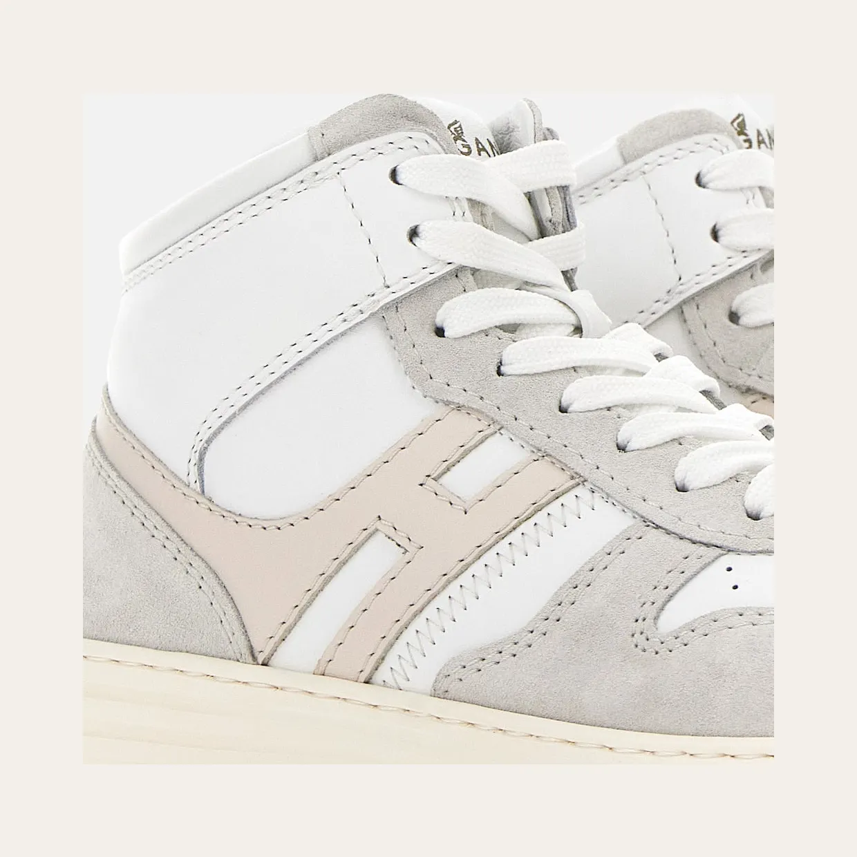 Sneakers Hogan H630 High Top Silver Ivory (HXW6300EU40ODZ0ZS5) (5)
