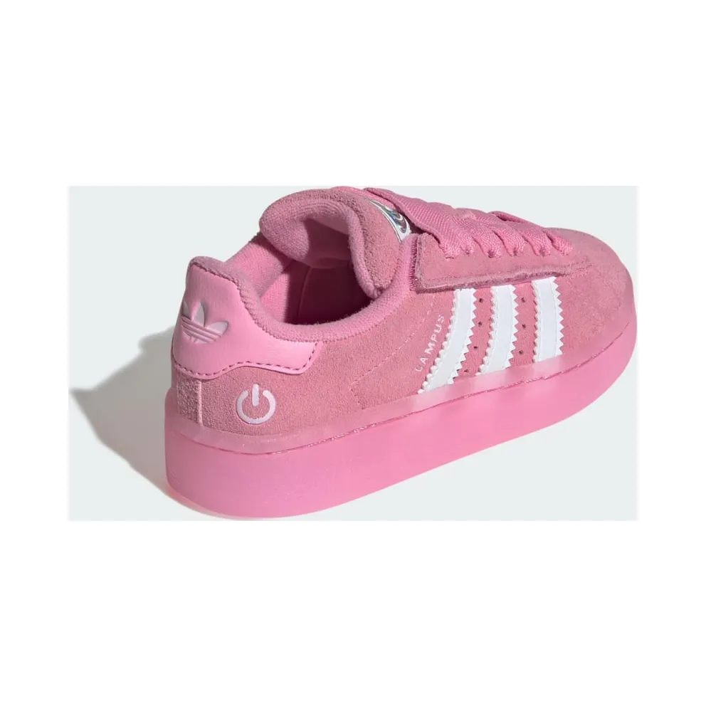 Adidas Campus 00s Led Lights Comfort Closure Elastic Lace Kids Bliss Pink / Cloud White / Clear Pink (JS1283)