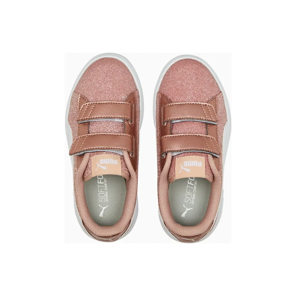 Puma Smash v2 Glitz Glam Kid Pink/White/Gold (36737829)