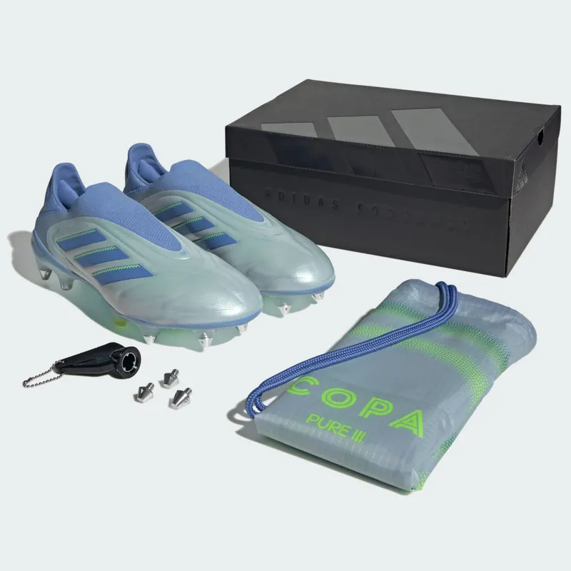 adidas Copa Pure 3 Elite Laceless SG Halo Blue Fusion Lucid Lemon (IH0857)