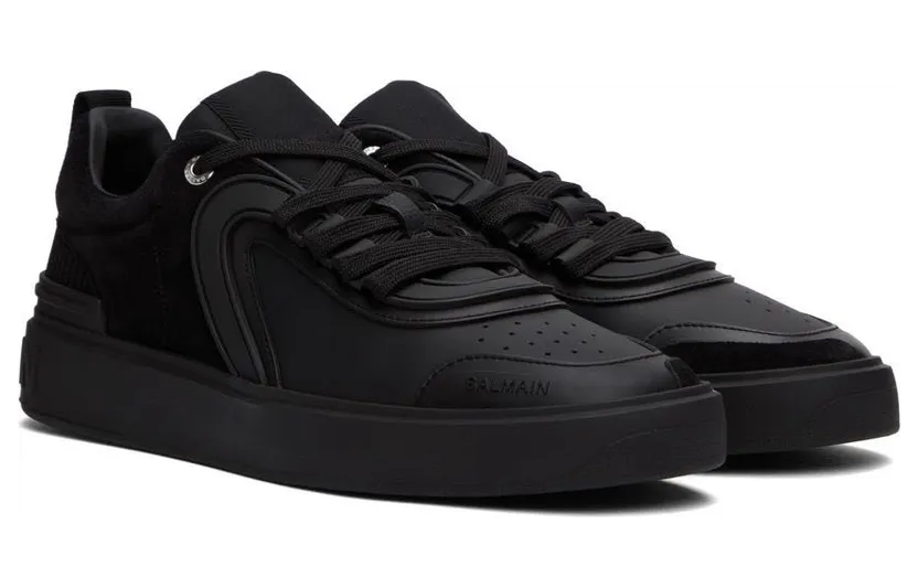 Balmain Black B-Skate Low Sneakers (XM0VI292LTLC) (4)