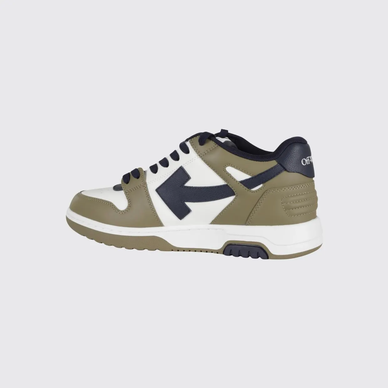 Off-White Out Of Office Leather Sneakers Green (OMIA189S26LEA0036349) (2)