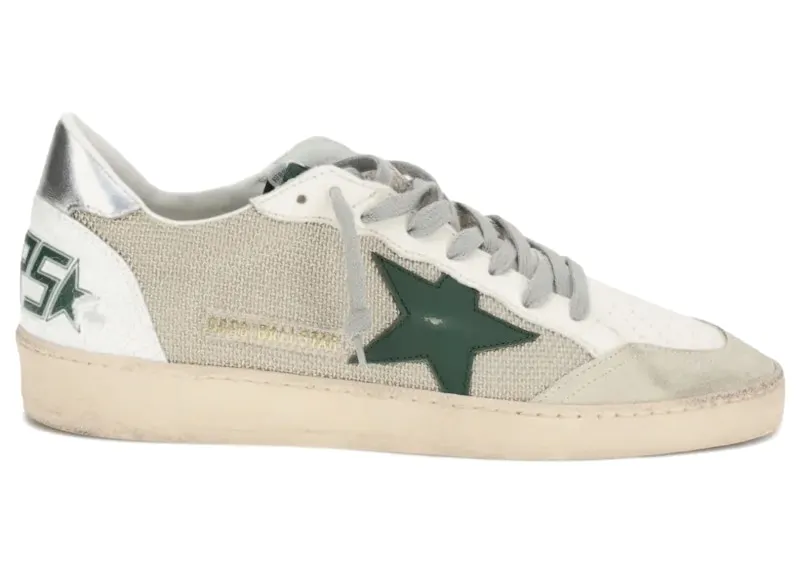 Golden Goose Ball Star White Beige Green (GMF00117.F008161.83257)