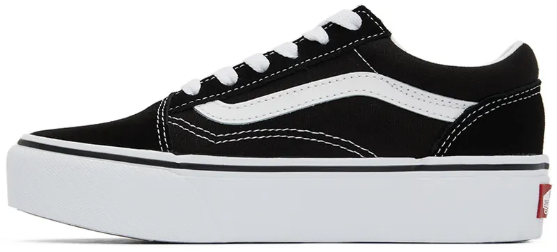 Vans Kids Black Old Skool Platform Little Kids (VN0A3TL36BT1)