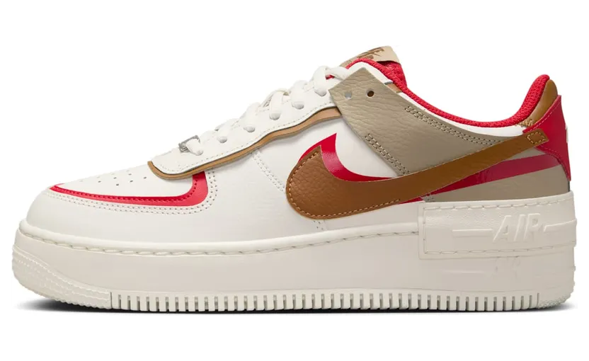 Nike Air Force 1 Low Shadow “Phantom Fire Red Khaki” (HQ3400-030)