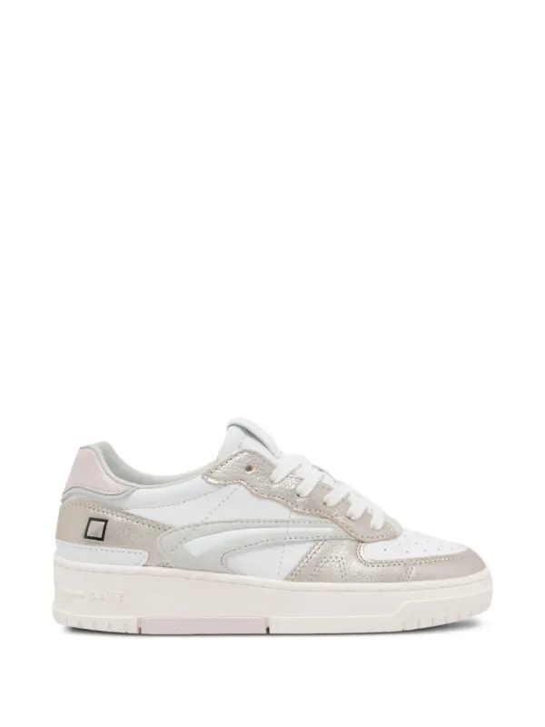 D.A.T.E. Torneo Pure gelamineerde sneakers – White (W441TPLMWM)