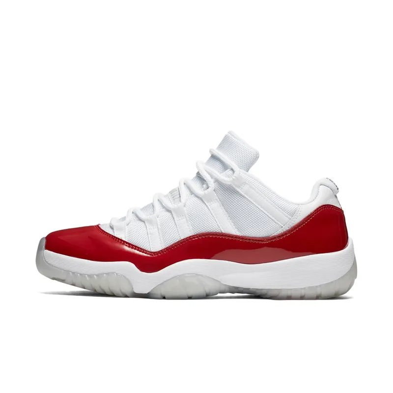 Jordan 11 Retro Low Cherry (2016) White/Varsity Red-Black (528895-102)