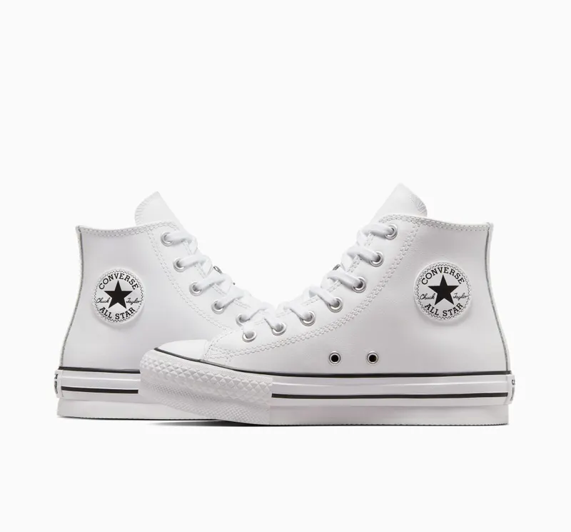 Converse Chuck Taylor All Star Lift Platform Leather White/natural Ivory/Black