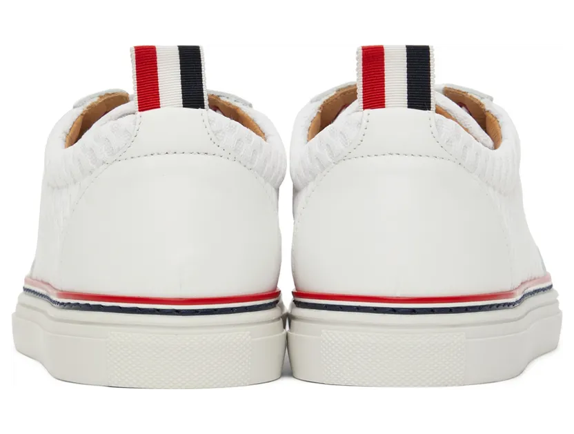 Thom Browne White Leather & Mesh Sneakers (FFD115A-03193) (2)