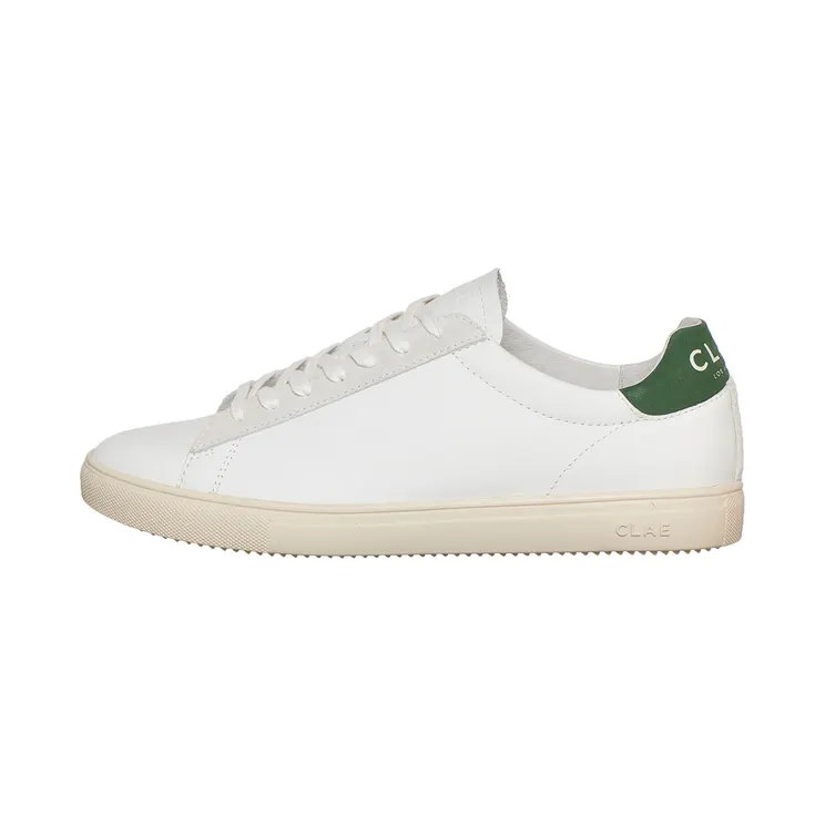 Clae Bradley White Milled Leather / Olive (CL20ABR02-WMO)