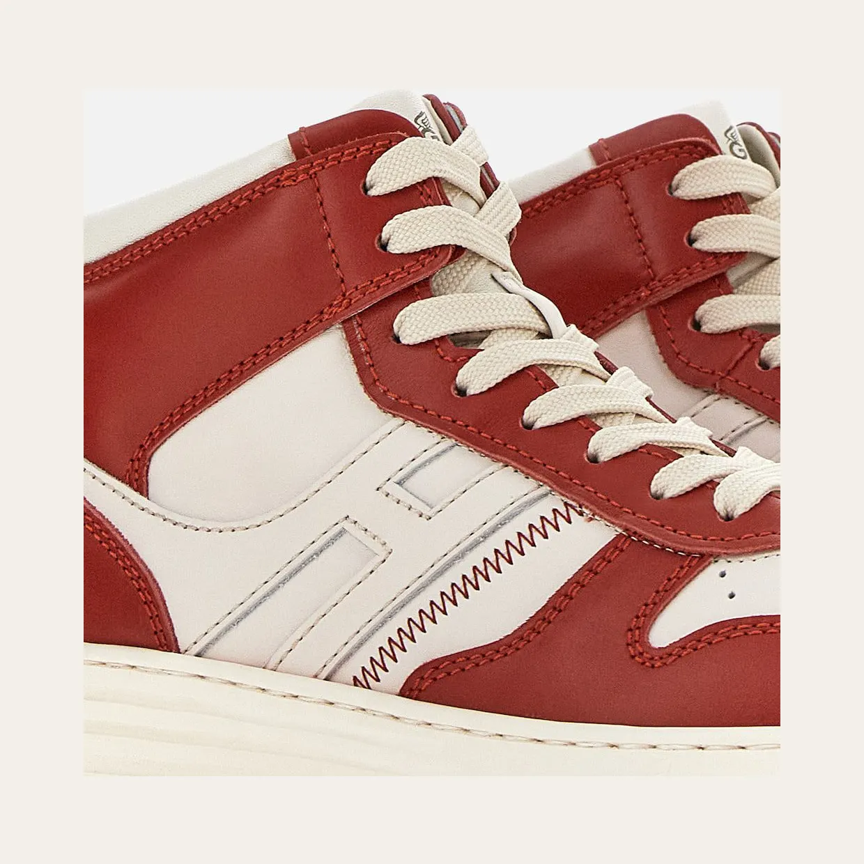 Sneakers Hogan H630 High Top White Red (HXM6300EU40R37958X) (4)