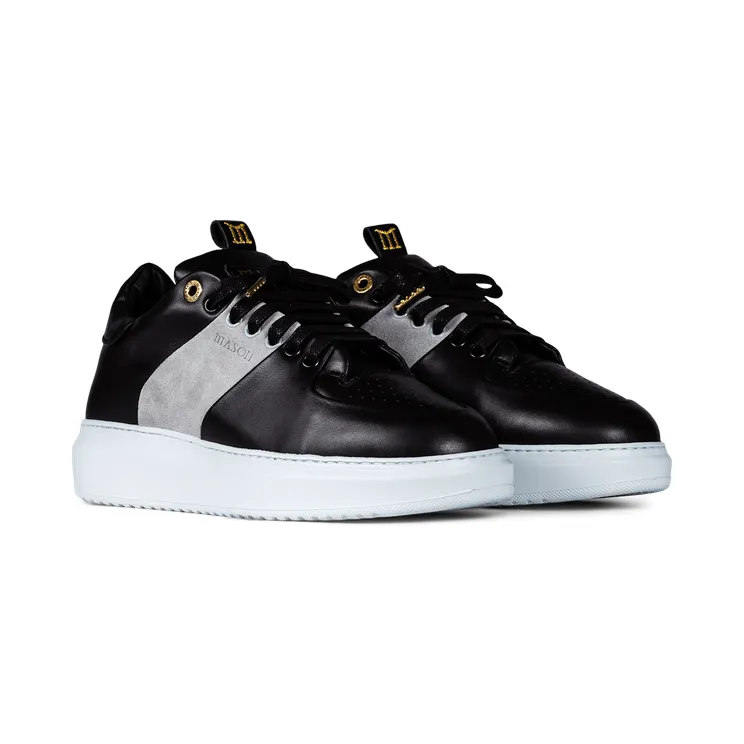 Mason Garments Roma Classic Leather Grey Schwarz (FW19-34D)