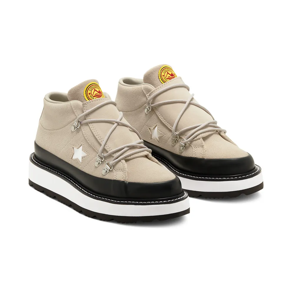 Converse Fleece Lined Boot One Star Mid Papyrus/black/white (566164C)