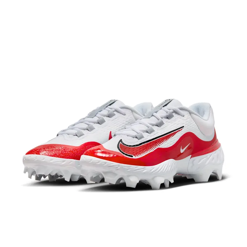 Nike Alpha Huarache Elite 4 Low MCS White Pure Platinum University Red (FD6255-102)