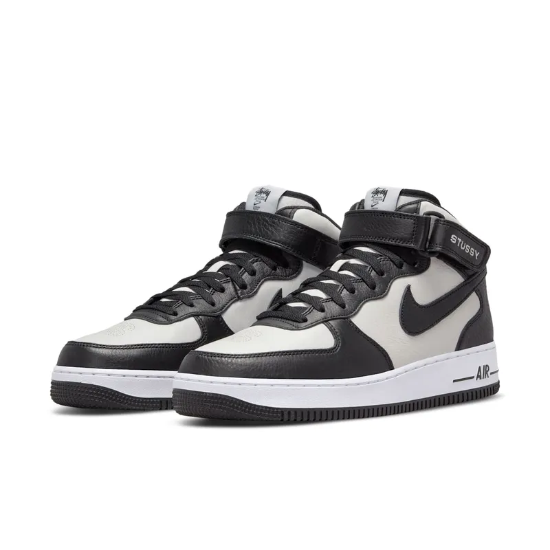 Nike x Stussy Air Force 1 Mid Black White (DJ7840-002)