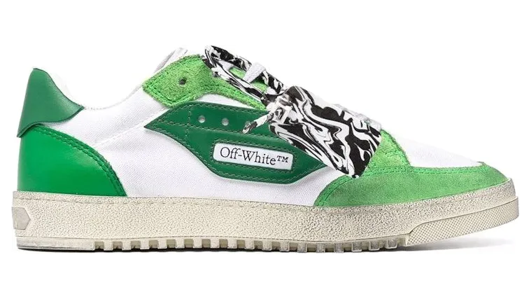 OFF-WHITE Vulcanized 5.0 Low Top White Green (OMIA227F21FAB0010155)