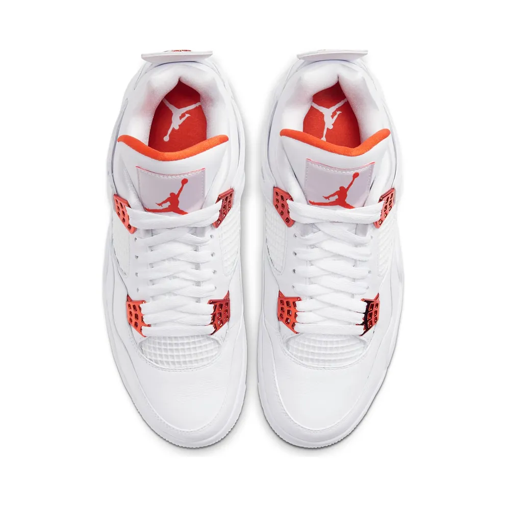 Jordan 4 Retro Metallic Orange White/Metallic Silver-Team Orange (CT8527-118)
