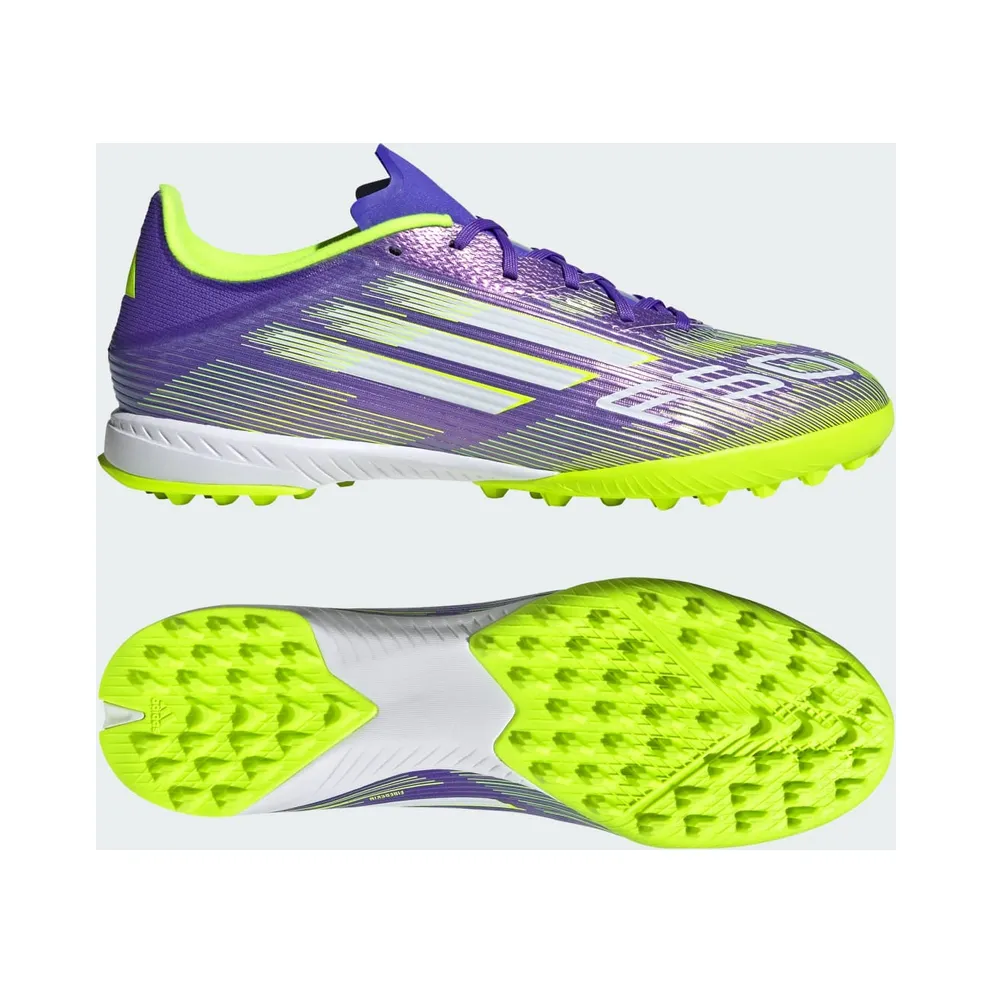 adidas F50 League TF Purple Rush Cloud White Lucid Lemon (JH7724)