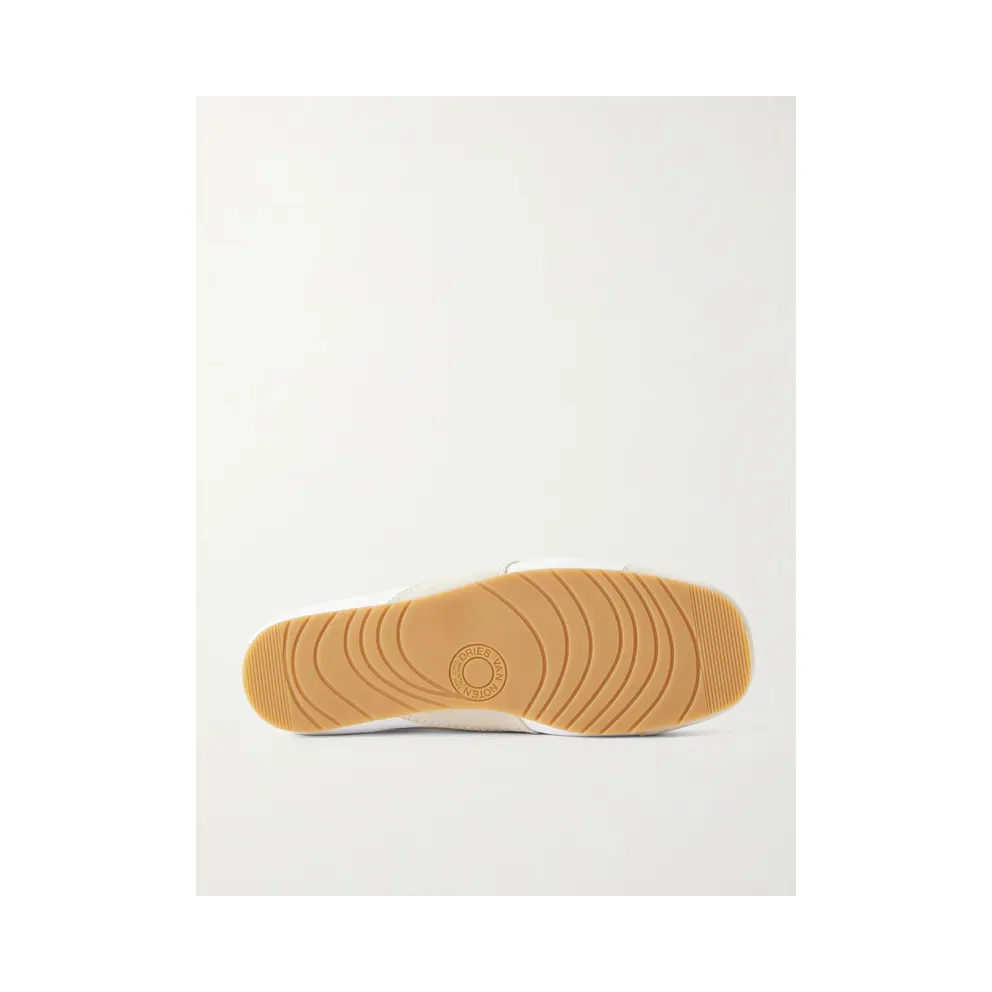 Dries Van Noten Suede-Trimmed Leather White (261-021725-0117)
