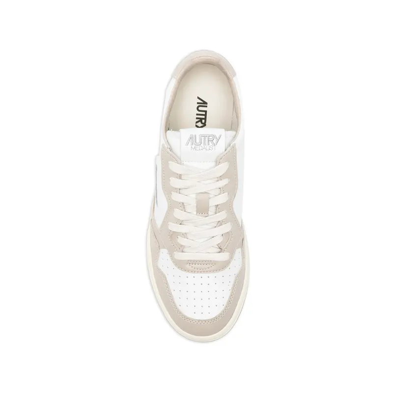 Autry Medalist Panelled Leather “White/Neutrals” (AULM WB67)