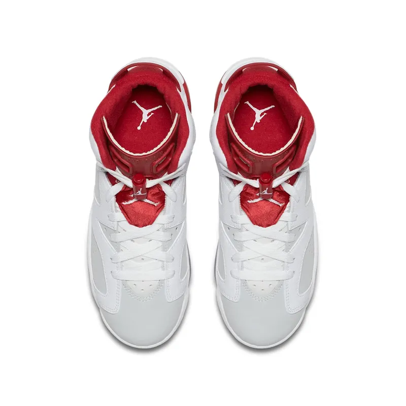 Jordan 6 Retro Alternate Hare (GS) White/Gym Red-Pure Platinum (384665-113)