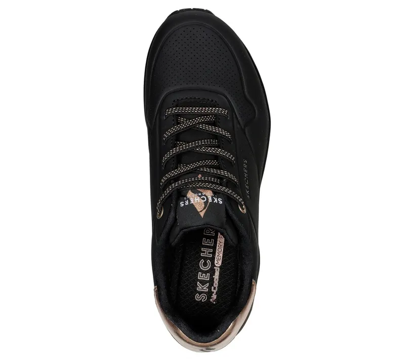 Skechers UNO – Shimmer Away Sneaker Black