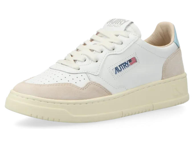 Autry Medalist Low W (leat / suede white / st blue) – AULWLS69 (2)