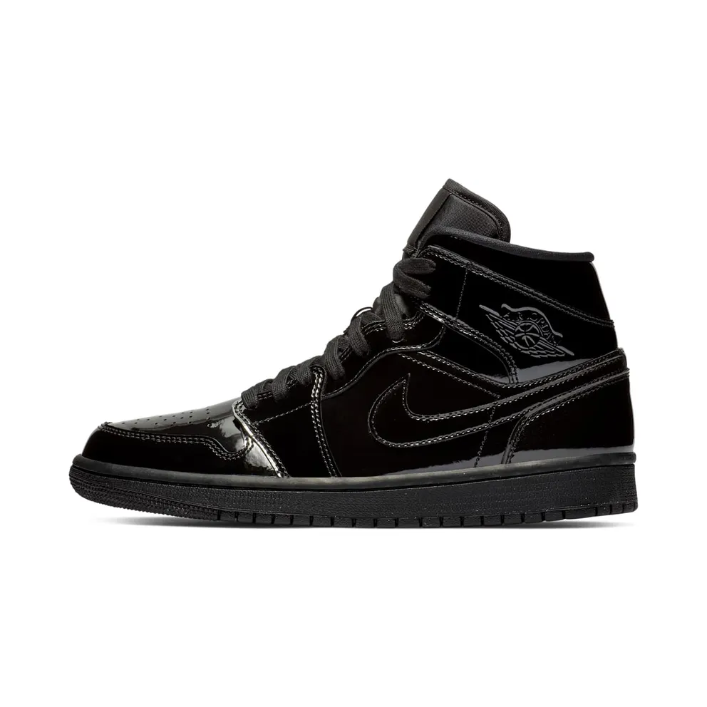 Jordan 1 Mid SE Triple Black Patent (W)
